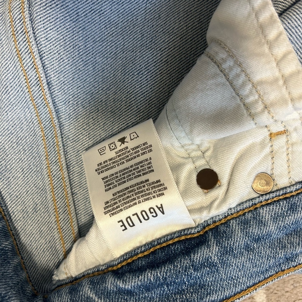 AGOLDE Sophie Jeans High Rise Light Wash  Skinny Denim Size 27 EUC​​​​​​ - Picture 5 of 10